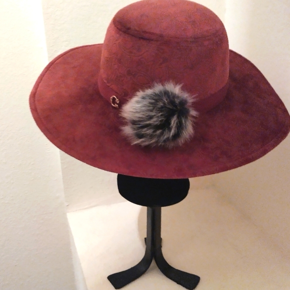 C Wonder Emboss Velvet Floppy Hat - Picture 3 of 5